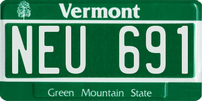 VT license plate NEU691
