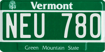 VT license plate NEU780