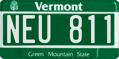 VT license plate NEU811