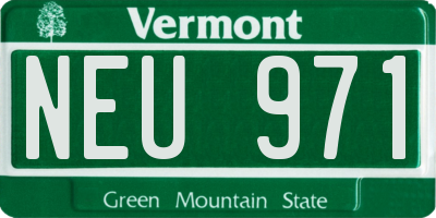 VT license plate NEU971