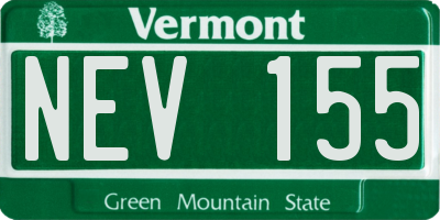 VT license plate NEV155