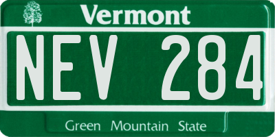VT license plate NEV284