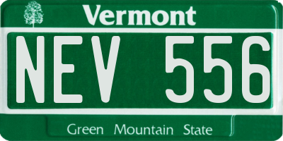 VT license plate NEV556