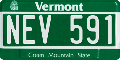 VT license plate NEV591