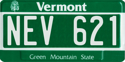 VT license plate NEV621