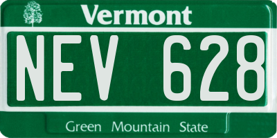 VT license plate NEV628