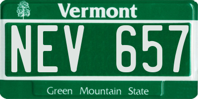 VT license plate NEV657