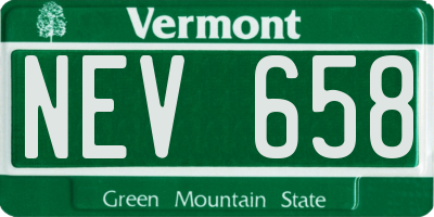 VT license plate NEV658