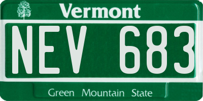 VT license plate NEV683