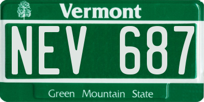 VT license plate NEV687