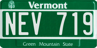 VT license plate NEV719