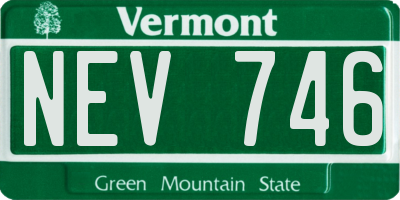 VT license plate NEV746