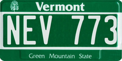 VT license plate NEV773