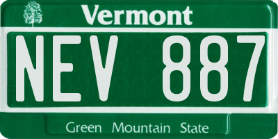 VT license plate NEV887