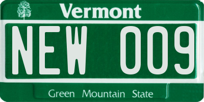 VT license plate NEW009