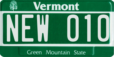 VT license plate NEW010