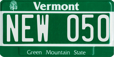 VT license plate NEW050