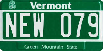 VT license plate NEW079
