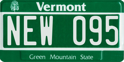 VT license plate NEW095