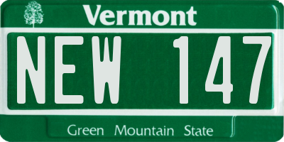 VT license plate NEW147