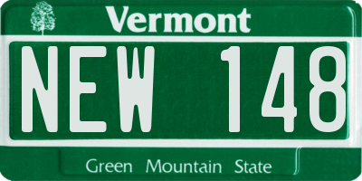 VT license plate NEW148