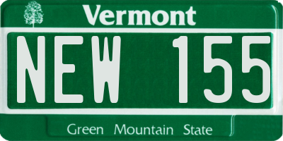 VT license plate NEW155
