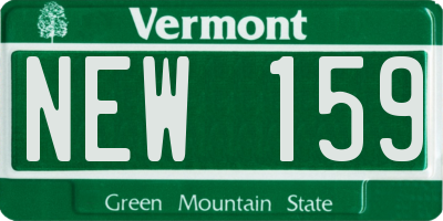 VT license plate NEW159