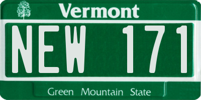 VT license plate NEW171