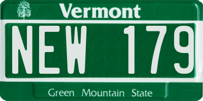 VT license plate NEW179