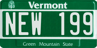 VT license plate NEW199