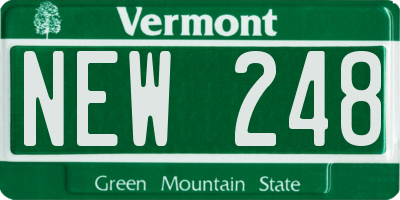 VT license plate NEW248