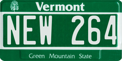 VT license plate NEW264