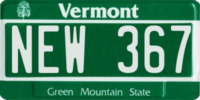 VT license plate NEW367