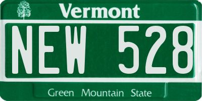 VT license plate NEW528