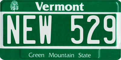 VT license plate NEW529