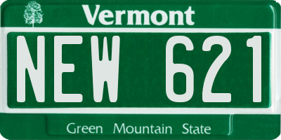 VT license plate NEW621