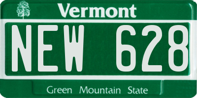 VT license plate NEW628