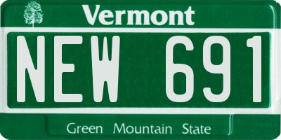 VT license plate NEW691