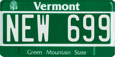 VT license plate NEW699