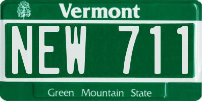 VT license plate NEW711