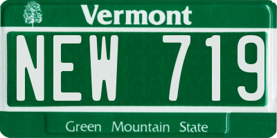 VT license plate NEW719