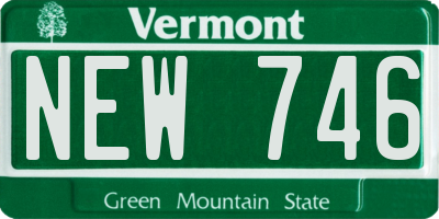 VT license plate NEW746