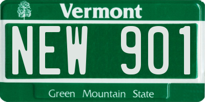 VT license plate NEW901