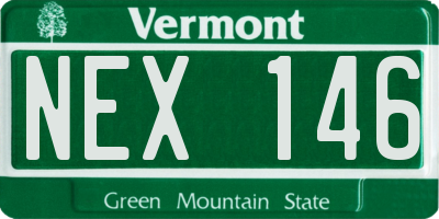 VT license plate NEX146