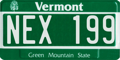 VT license plate NEX199