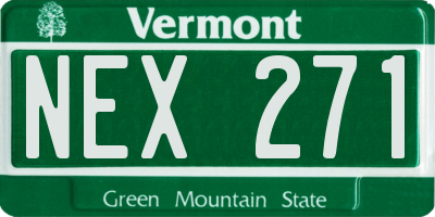 VT license plate NEX271