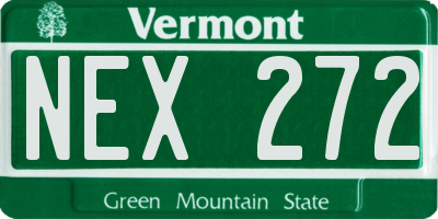 VT license plate NEX272