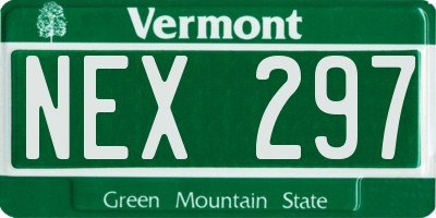 VT license plate NEX297