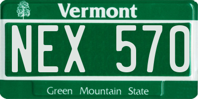 VT license plate NEX570