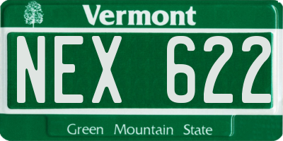 VT license plate NEX622